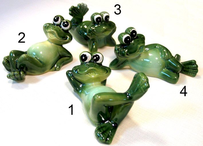 Комплект из керамики - "Beach frogs 4"